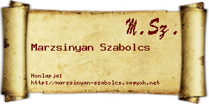 Marzsinyan Szabolcs névjegykártya